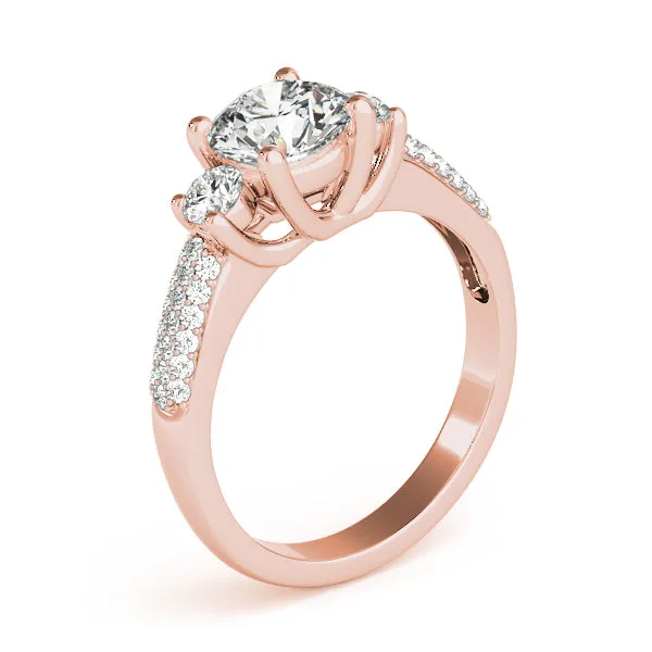 Engagement Rings 3 Stone Round - TN84177