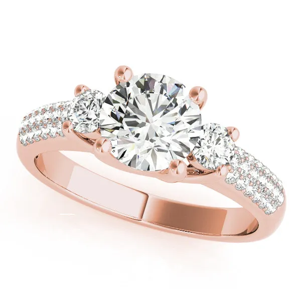 Engagement Rings 3 Stone Round - TN84177