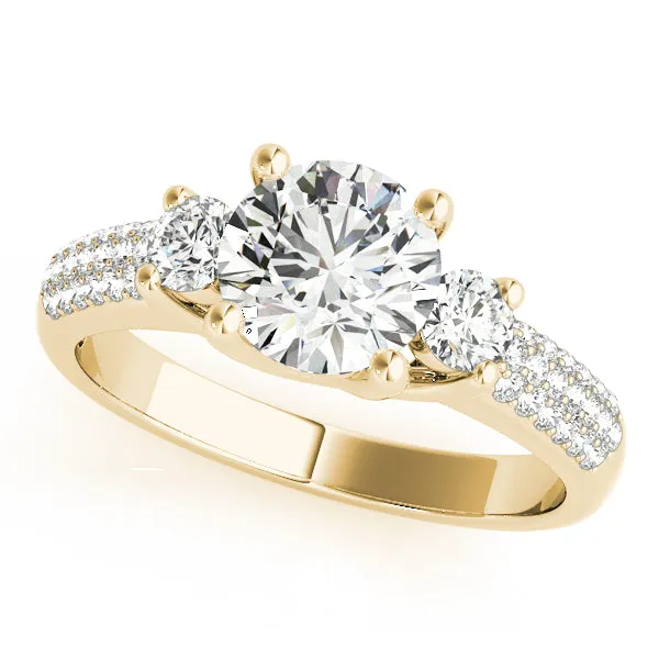 Engagement Rings 3 Stone Round - TN84177