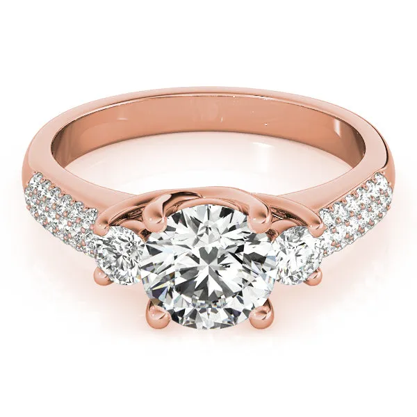 Engagement Rings 3 Stone Round - TN84177