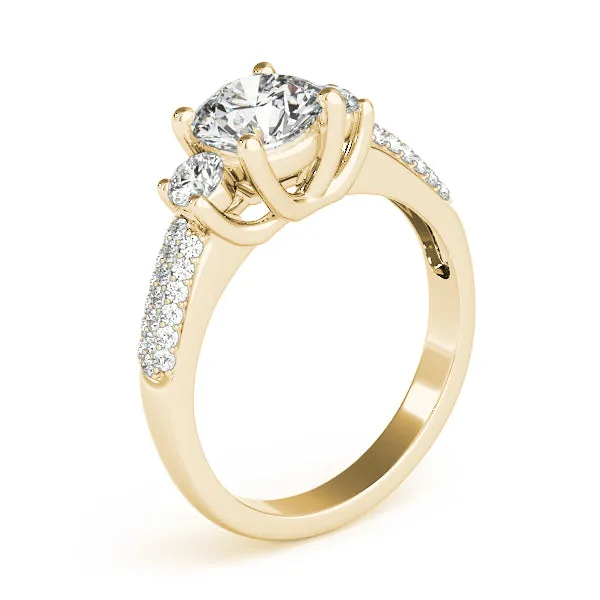 Engagement Rings 3 Stone Round - TN84177