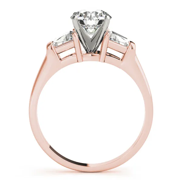 Engagement Rings 3 Stone Traps & Halfmoons - TN84111