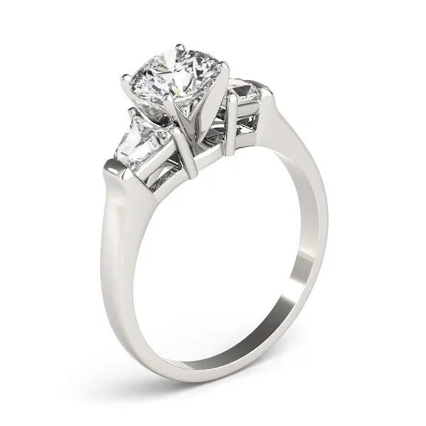 Engagement Rings 3 Stone Traps & Halfmoons - TN84111
