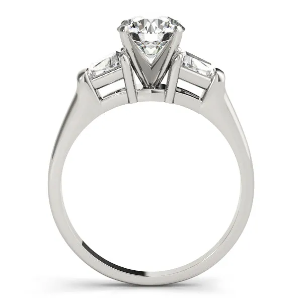 Engagement Rings 3 Stone Traps & Halfmoons - TN84111