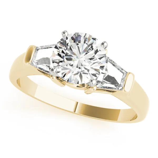 Engagement Rings 3 Stone Traps & Halfmoons - TN84111