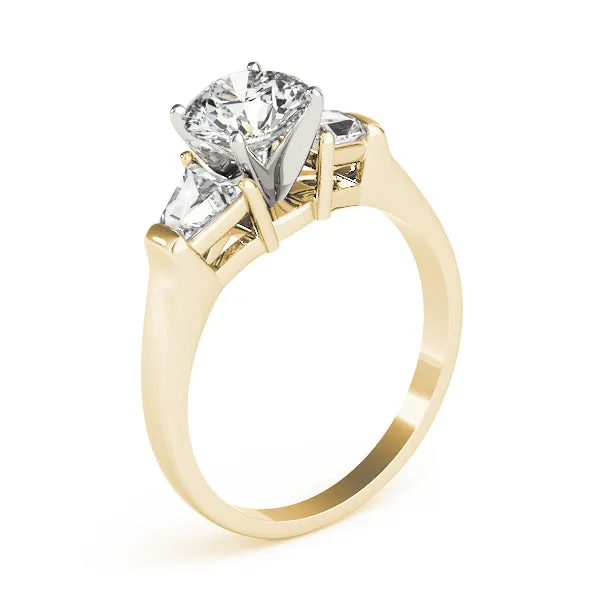 Engagement Rings 3 Stone Traps & Halfmoons - TN84111