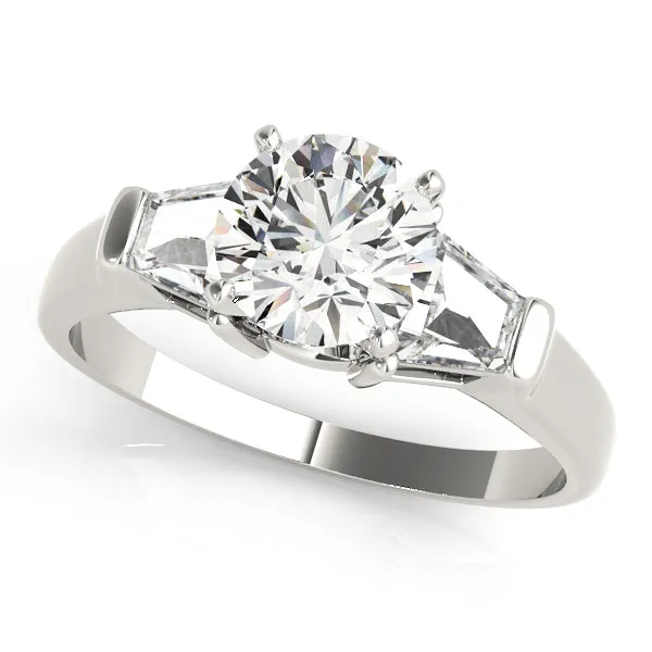 Engagement Rings 3 Stone Traps & Halfmoons - TN84111