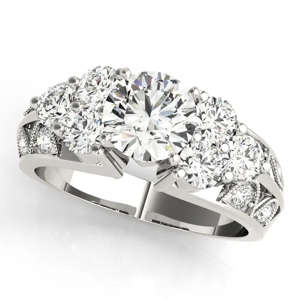 Engagement Rings Cluster Sides - TN50410-E