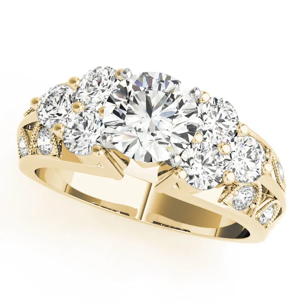 Engagement Rings Cluster Sides - TN50410-E