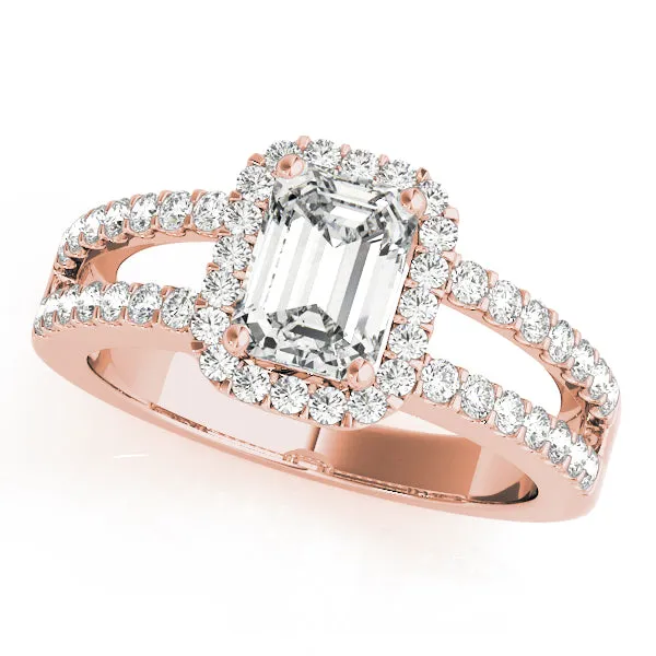 Engagement Rings Halo Emerald - TN83494