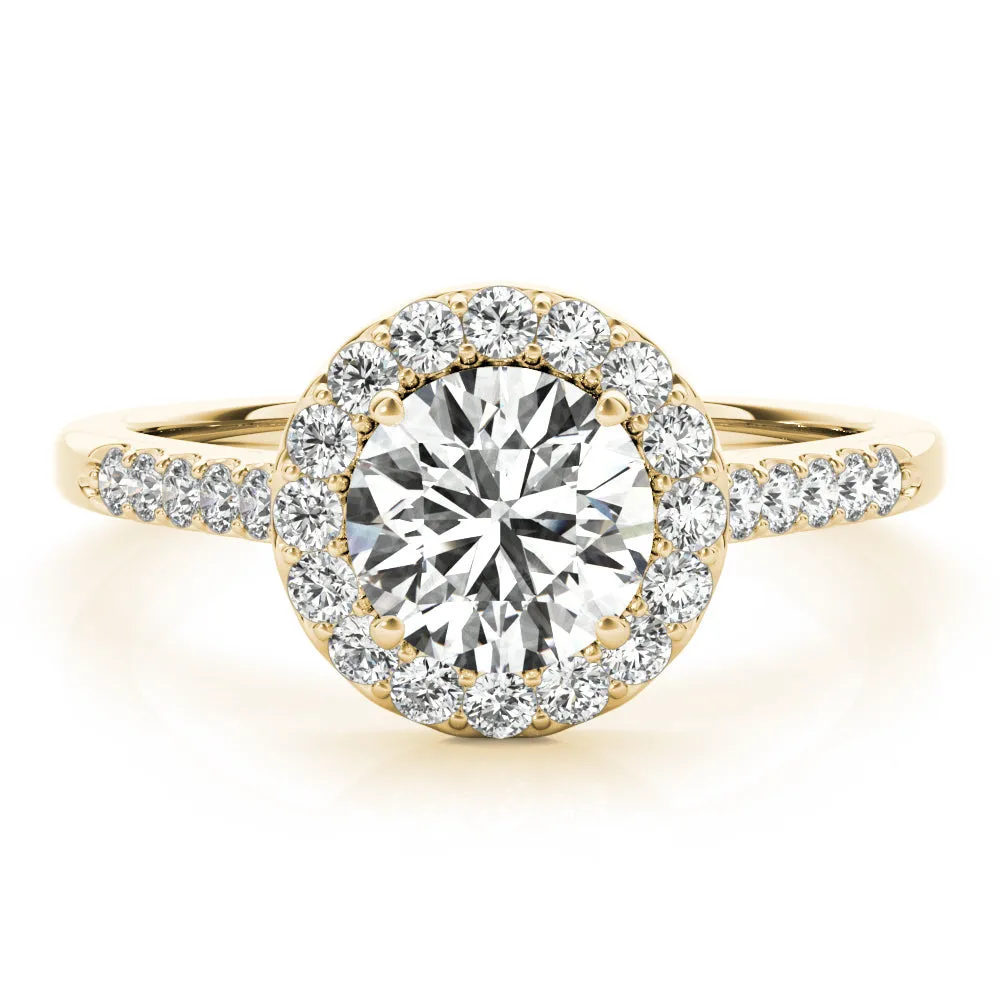 Engagement Rings Halo Round - TN50345-E