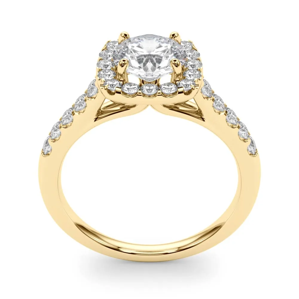 Engagement Rings Halo Round - TN50576-E