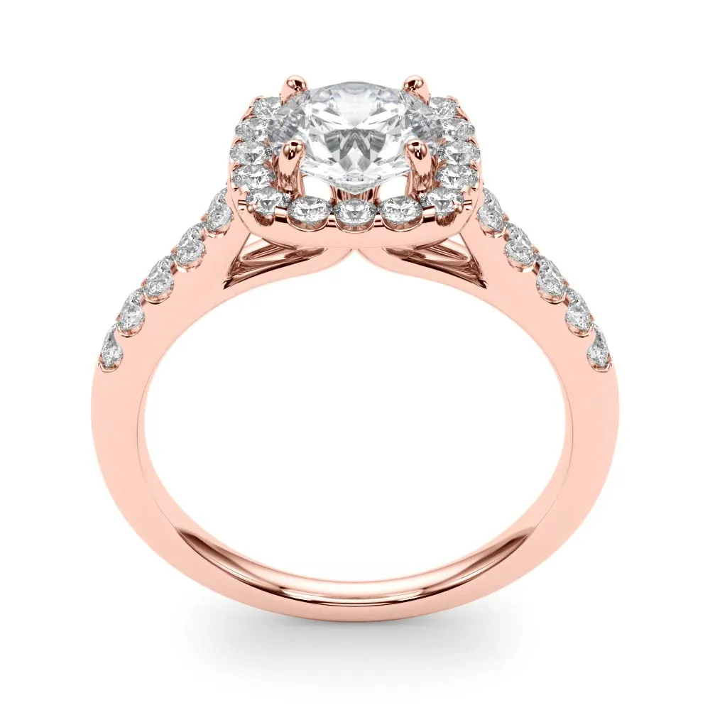 Engagement Rings Halo Round - TN50576-E