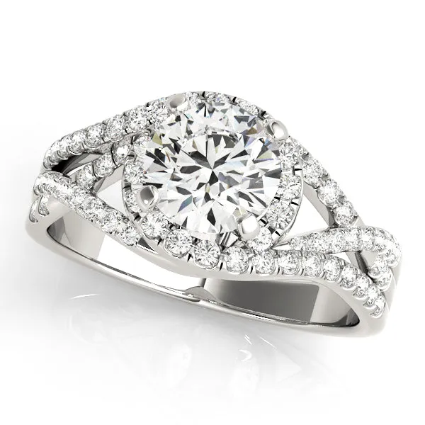Engagement Rings Halo Round - TN50849-E