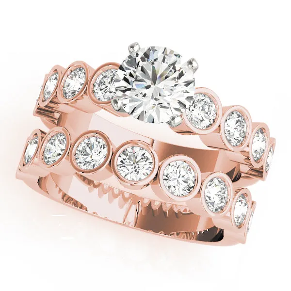 Engagement Rings Single Row Bezel Set - TN50387-E