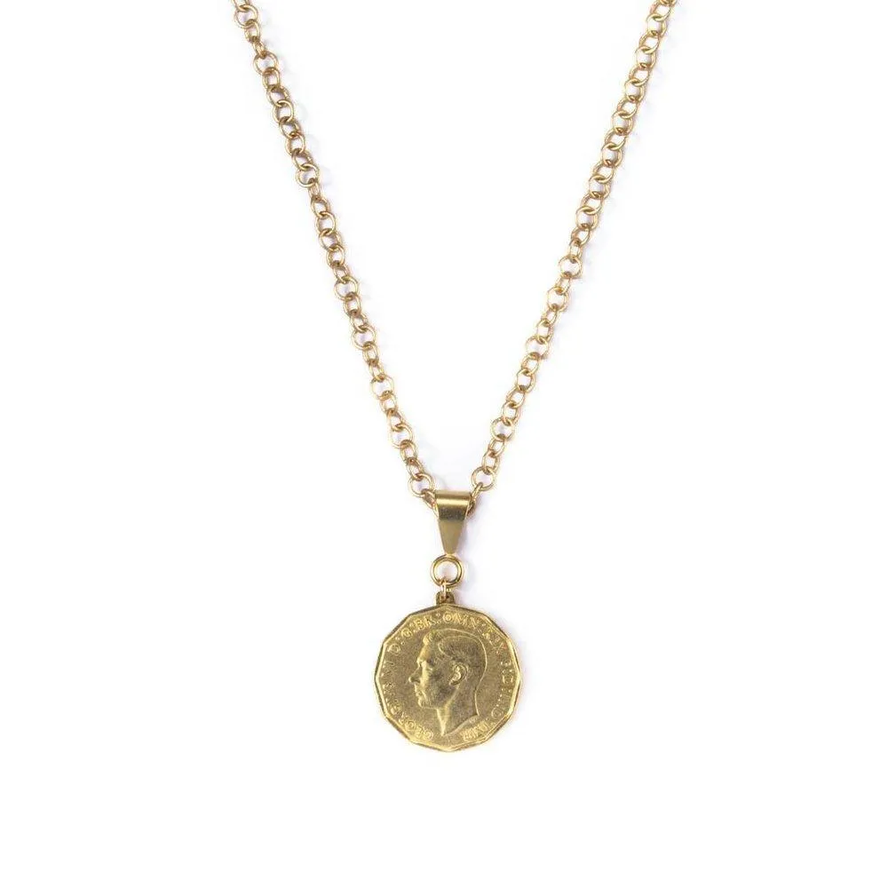 English Three Pence Necklace