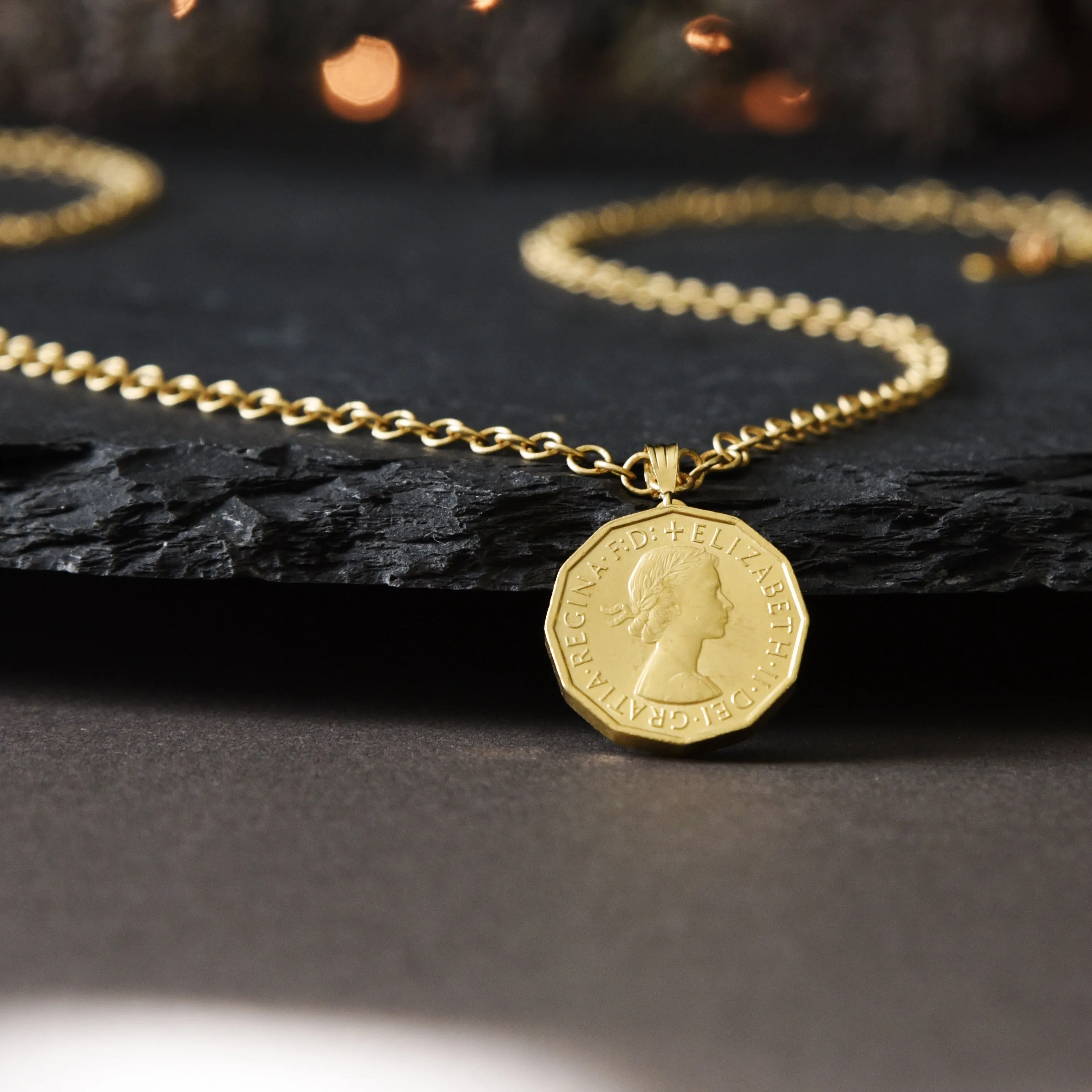 English Three Pence Necklace