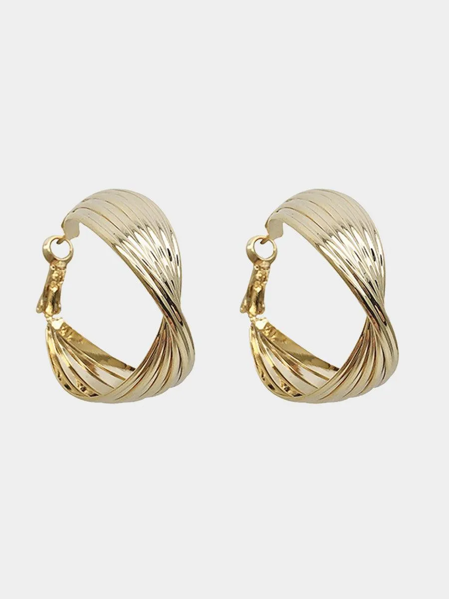 Exaggerated Twisted Metal Earrings MSE20006