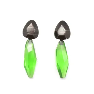 Faceted Resin and Horn Earrings