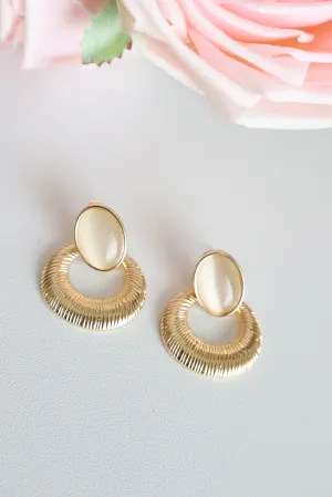 Fiona Oval Drop Earrings
