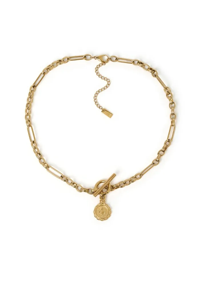 Fleur De Lis Gold Necklace