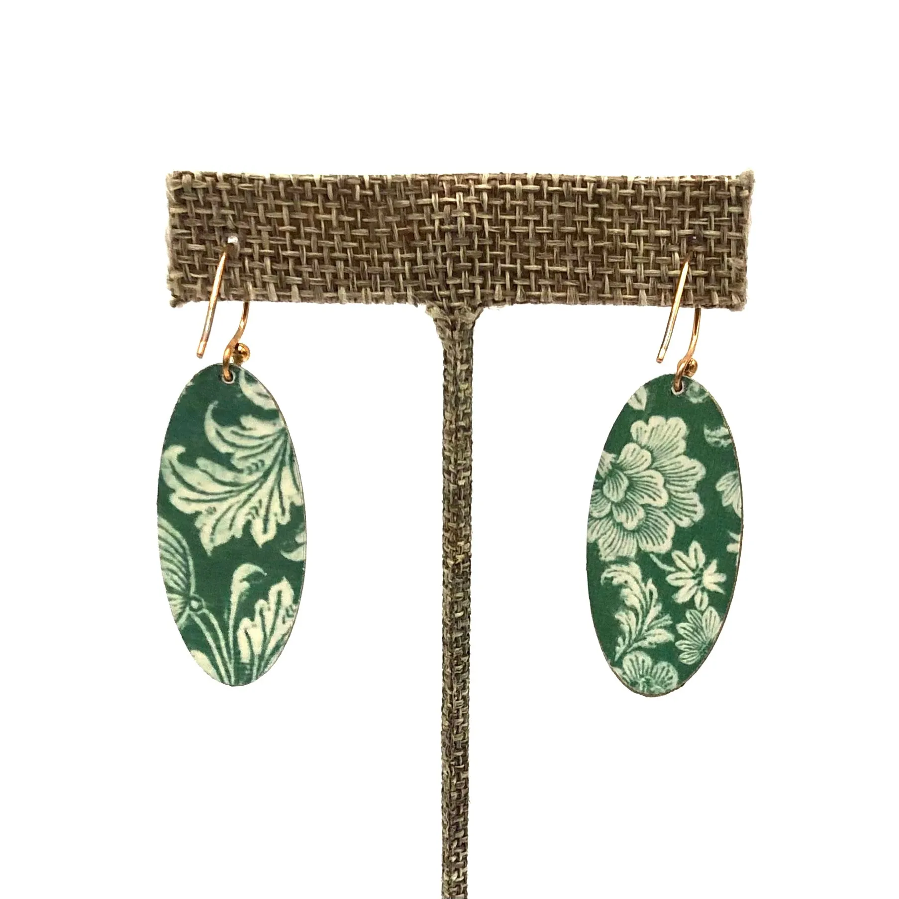 Folkloric Jewelry - Earrings - Shield Dangles (Tulips)