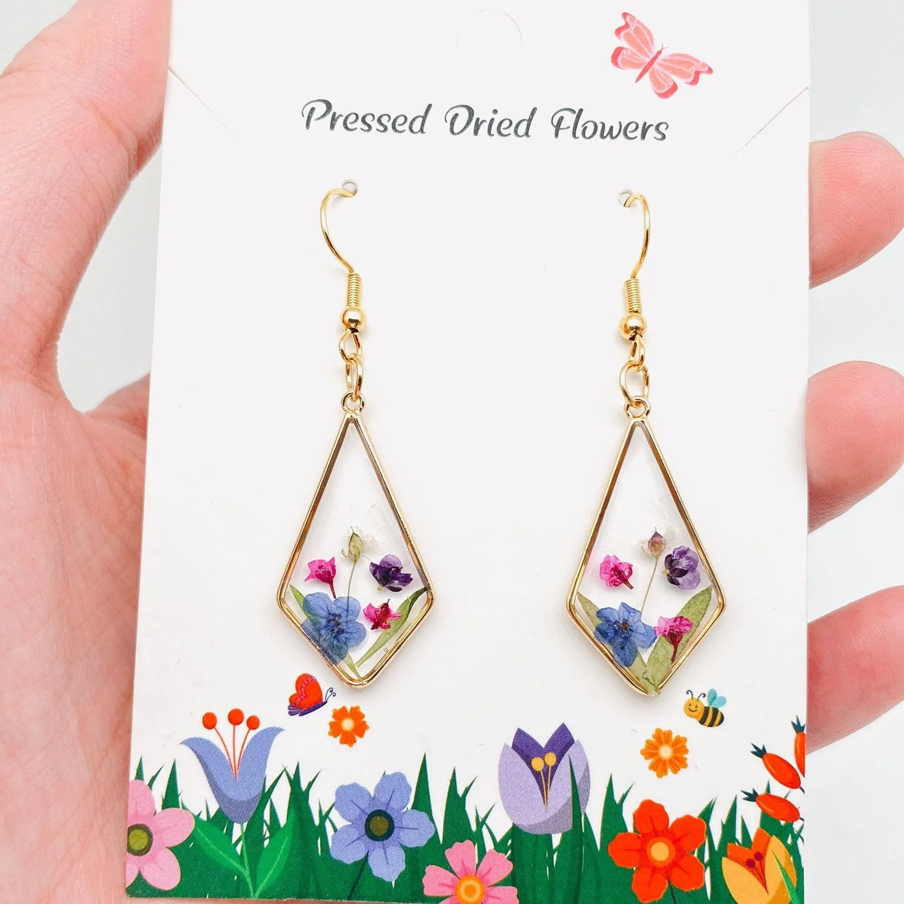 Forget-me-not Dried Flowers Earrings
