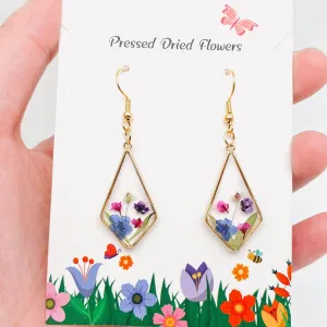 Forget-me-not Dried Flowers Earrings