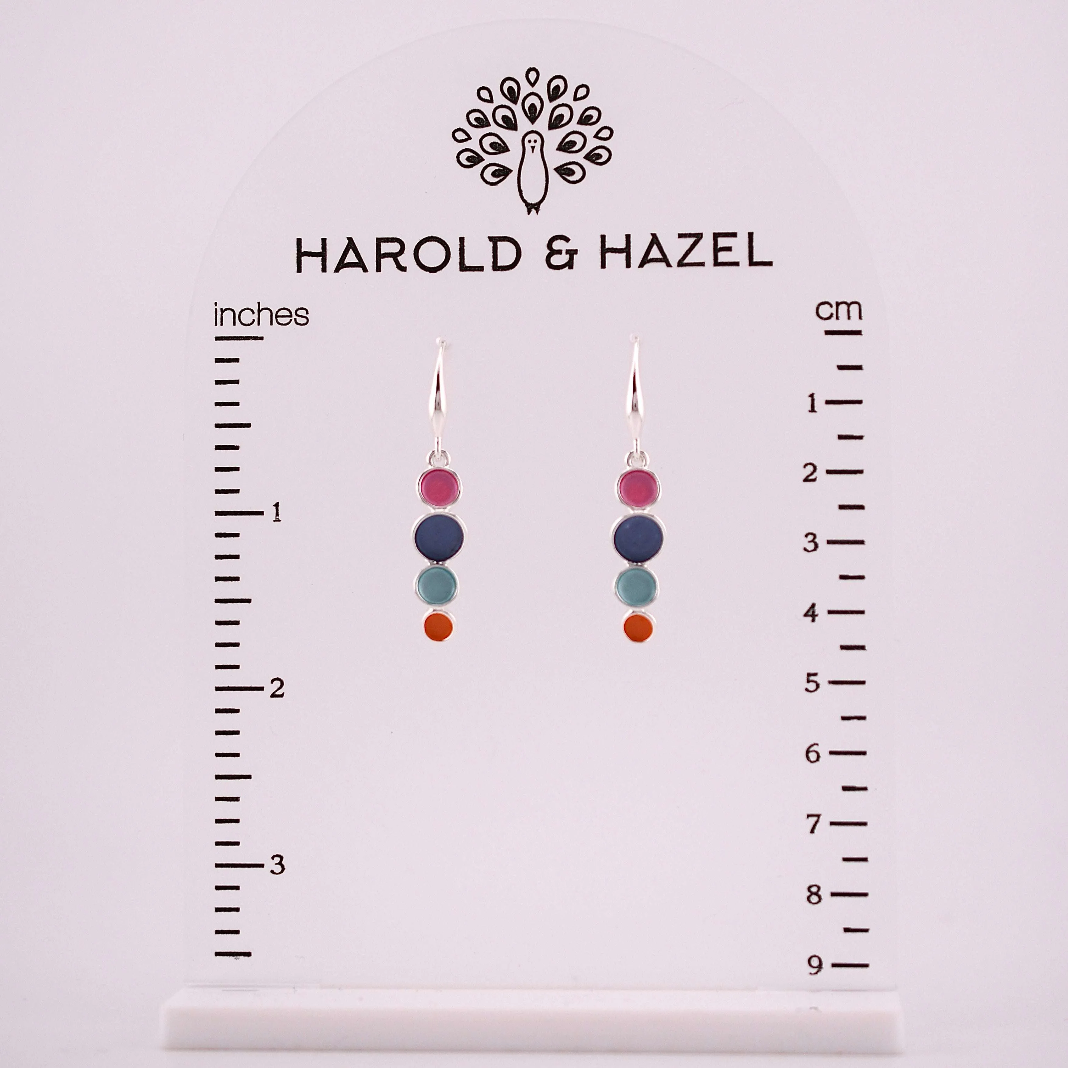 Four in a Row Drop Earrings