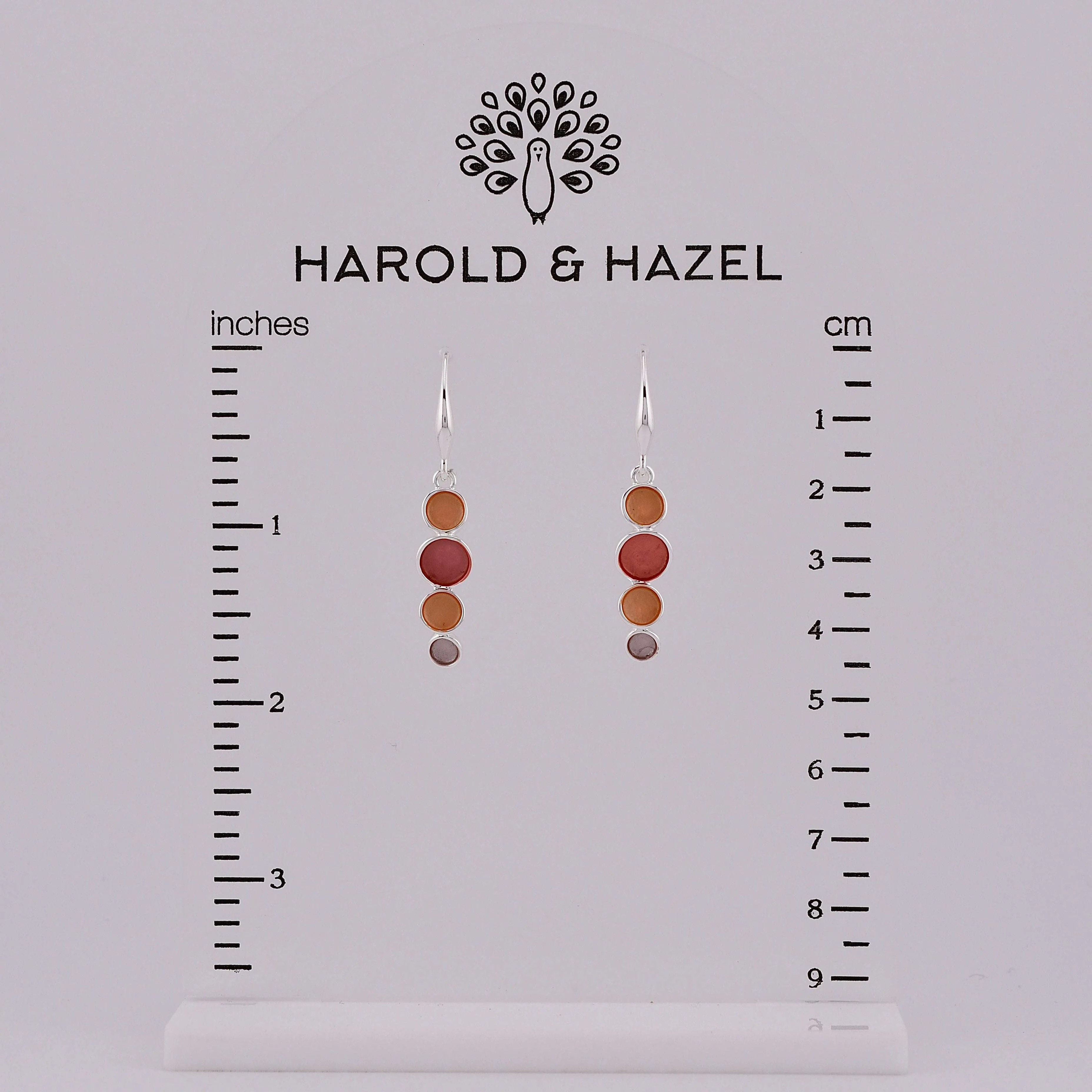 Four in a Row Drop Earrings
