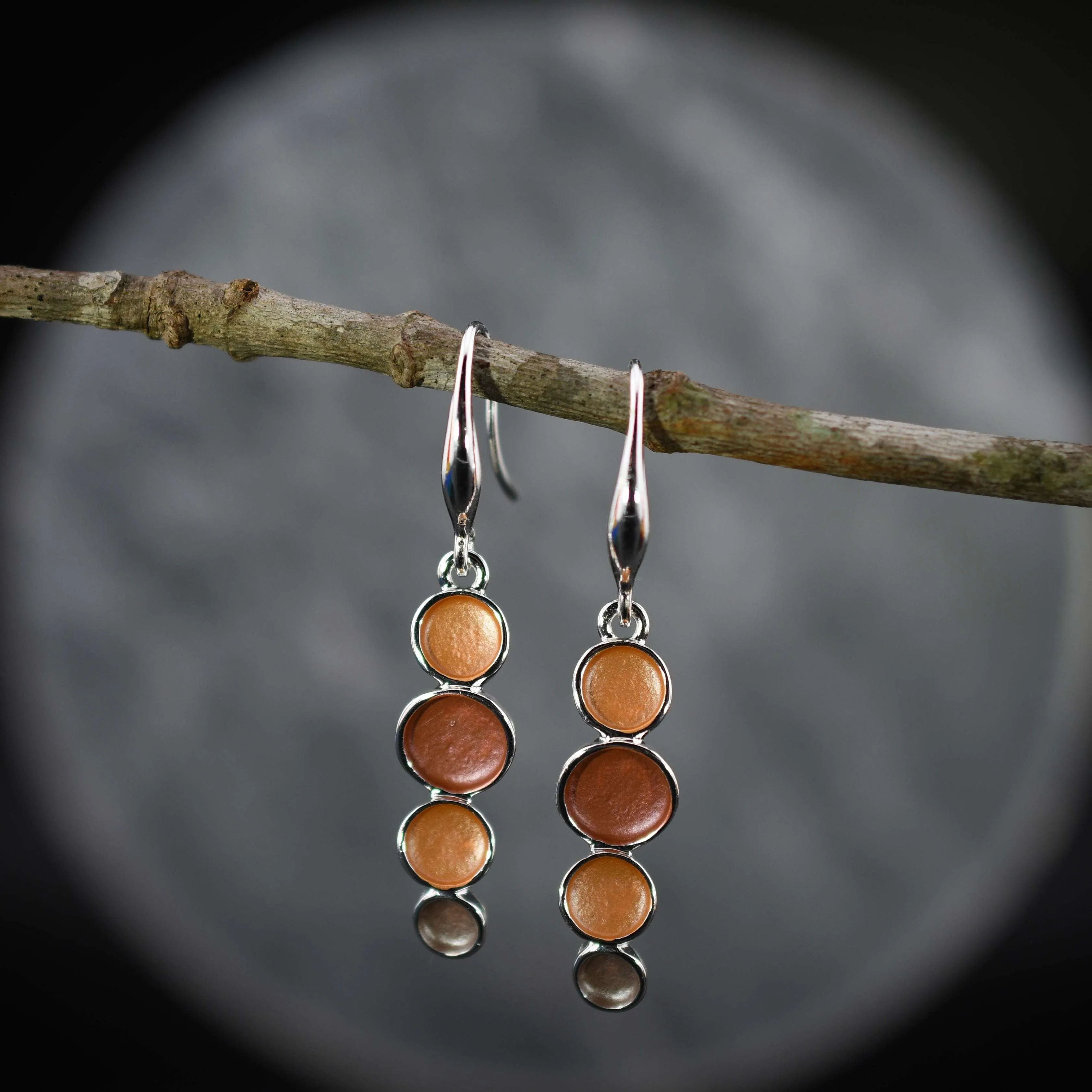 Four in a Row Drop Earrings