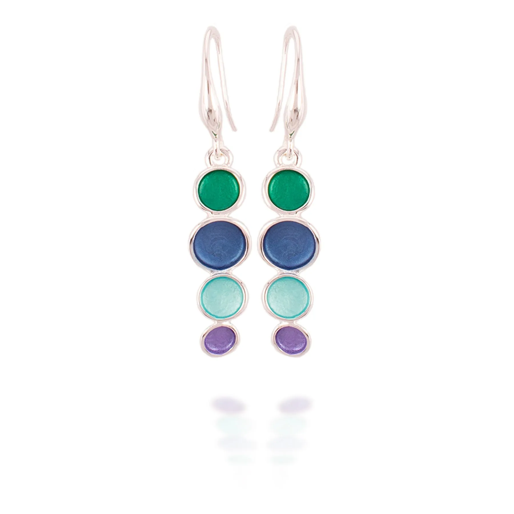 Four in a Row Drop Earrings