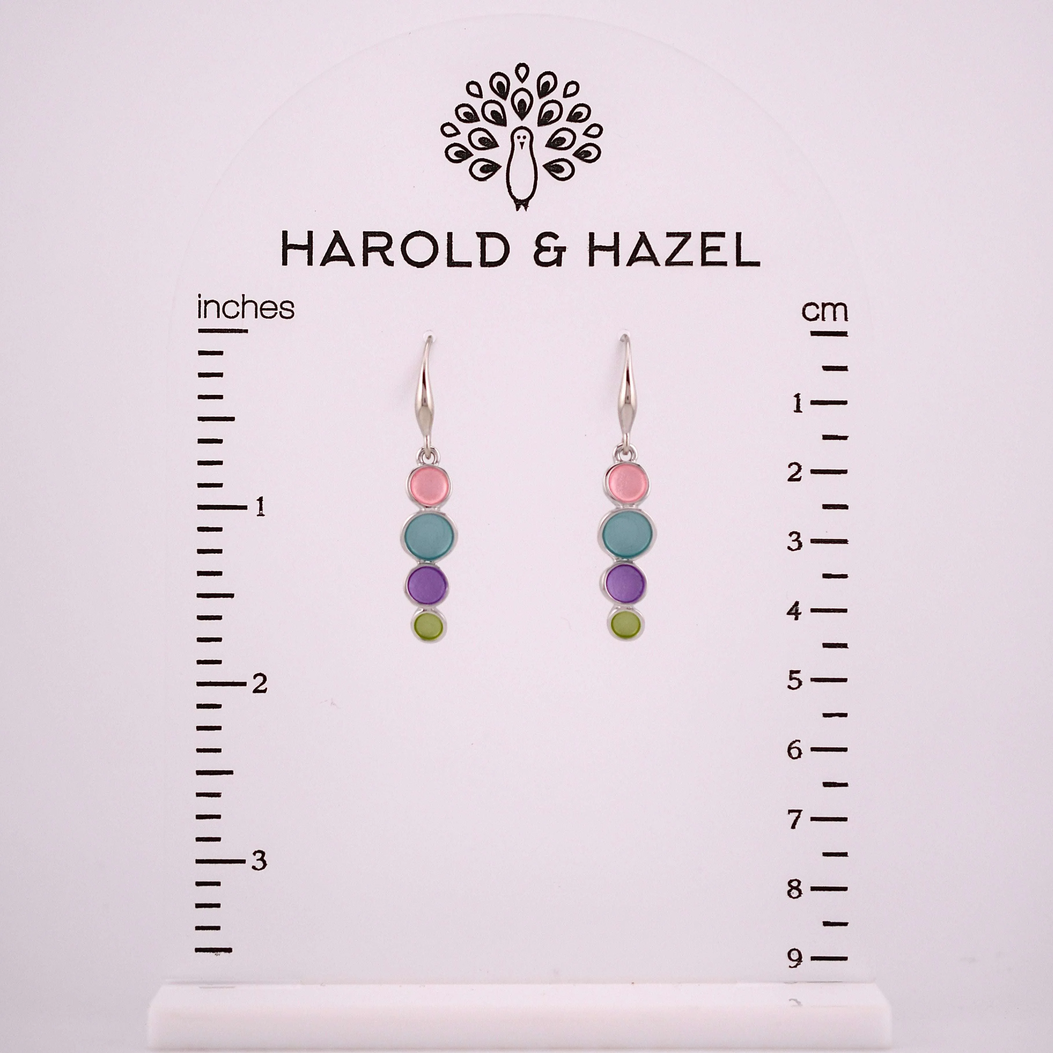 Four in a Row Drop Earrings