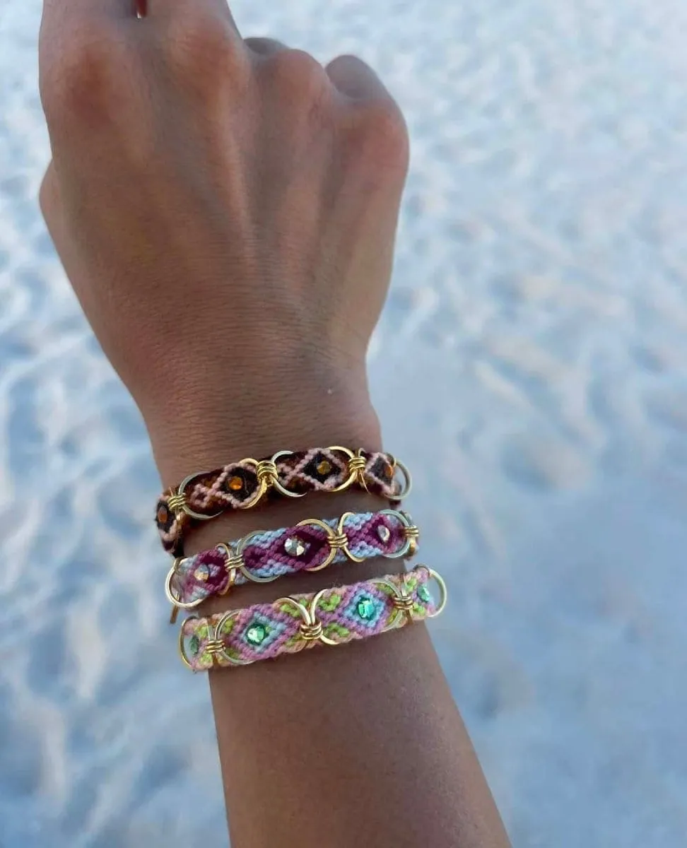 Free Spirit Bracelet with Rings Rose
