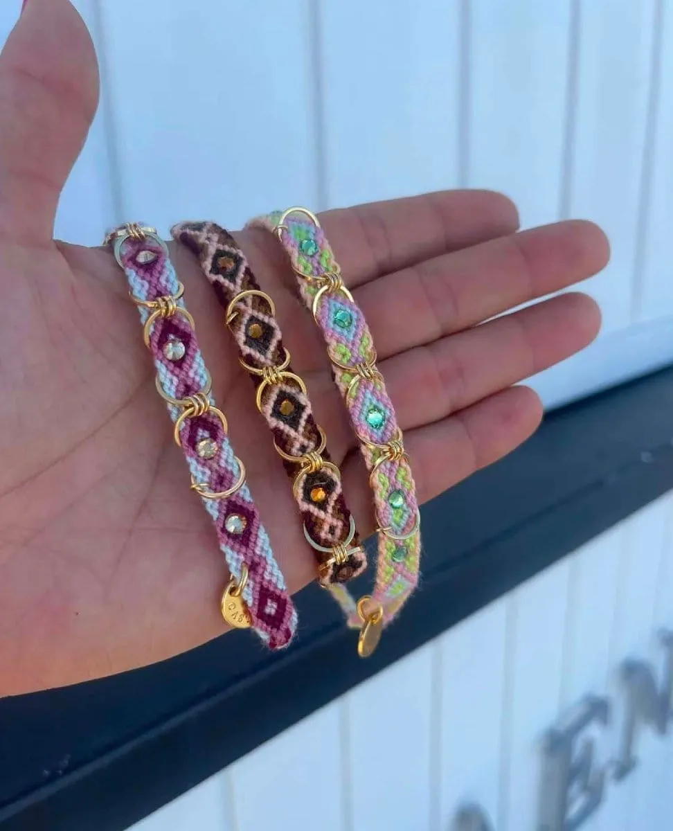 Free Spirit Bracelet with Rings Rose