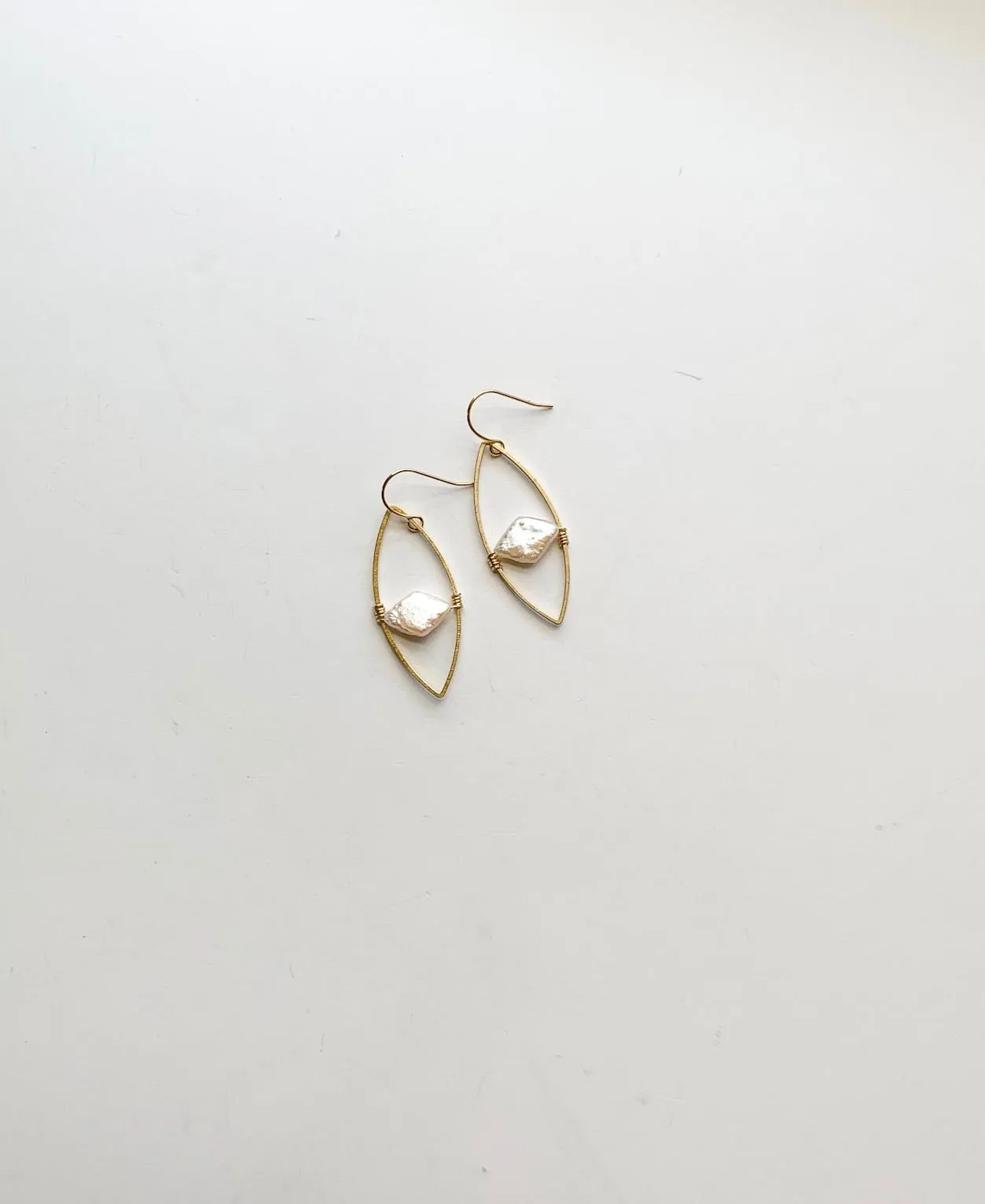 Freshwater Pearl Marquise Earrings