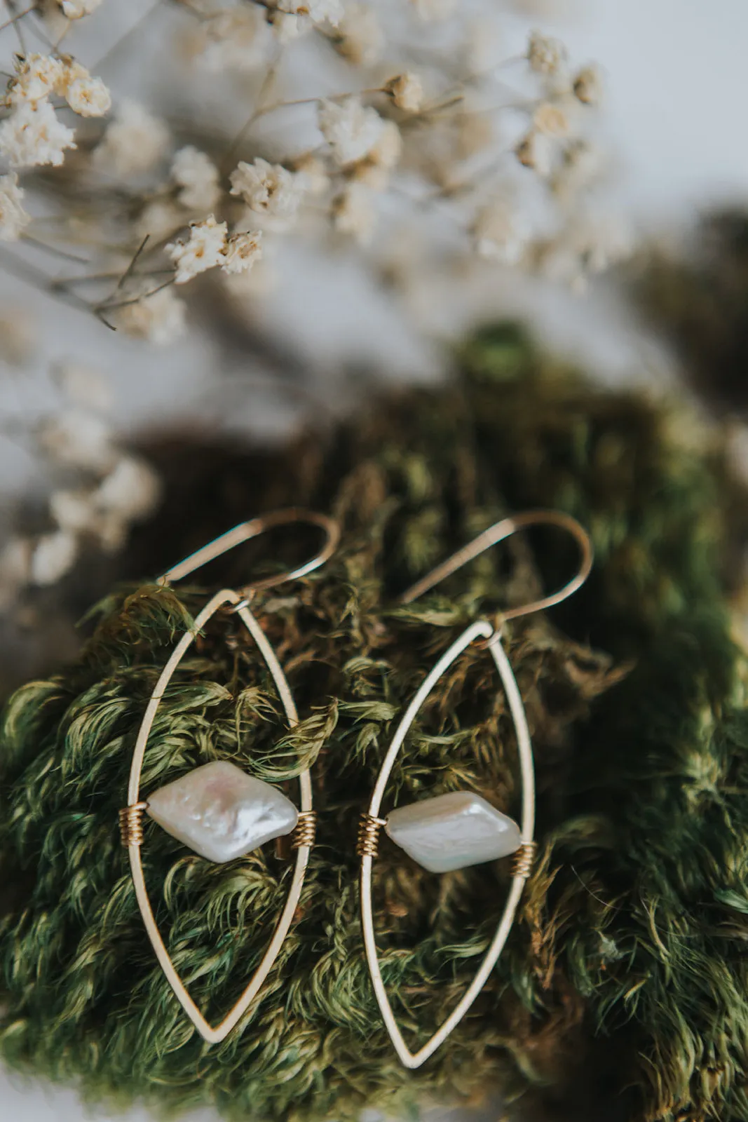 Freshwater Pearl Marquise Earrings