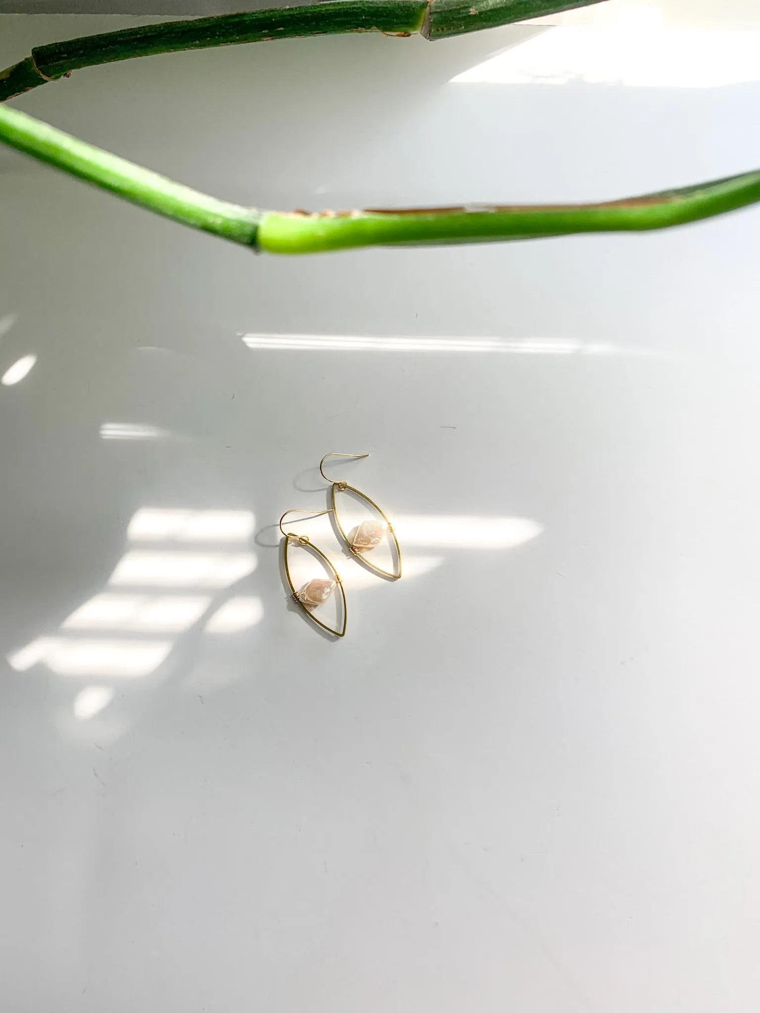 Freshwater Pearl Marquise Earrings