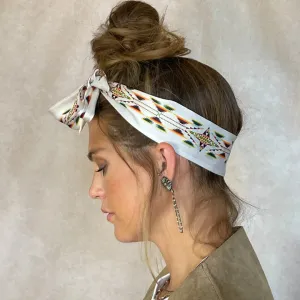 Fringe Scarves- Mesa Off-White Twilly
