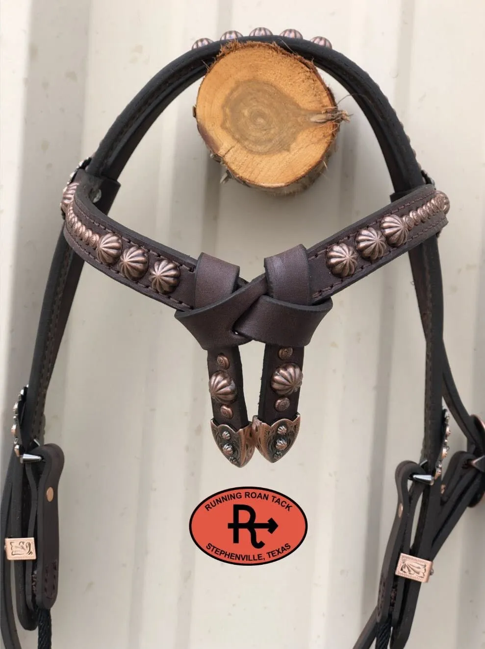 Futurity Knot Browband Draw Gag Bit Headstall with Star Hardware