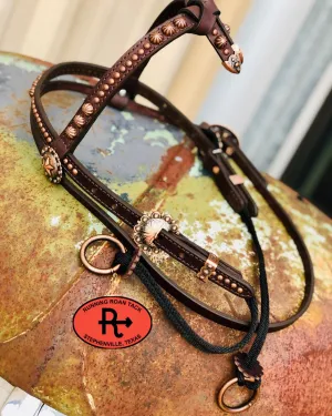 Futurity Knot Browband Draw Gag Bit Headstall with Star Hardware
