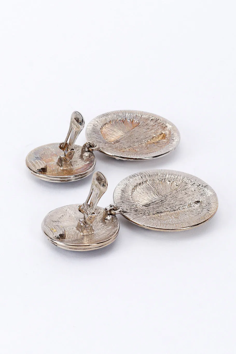 Geo Enamel Rhinestone Earrings
