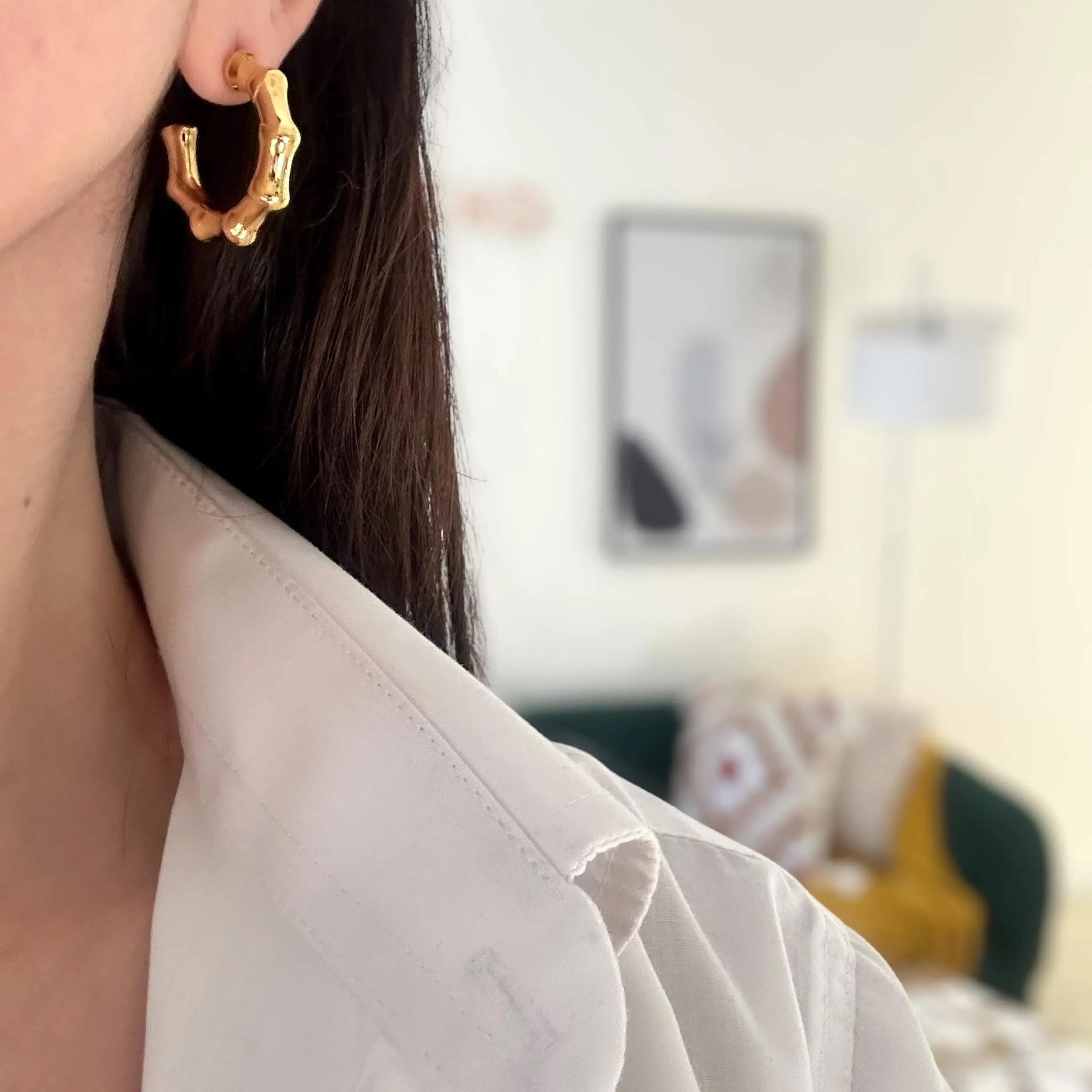 Geometric Bamboo Earrings