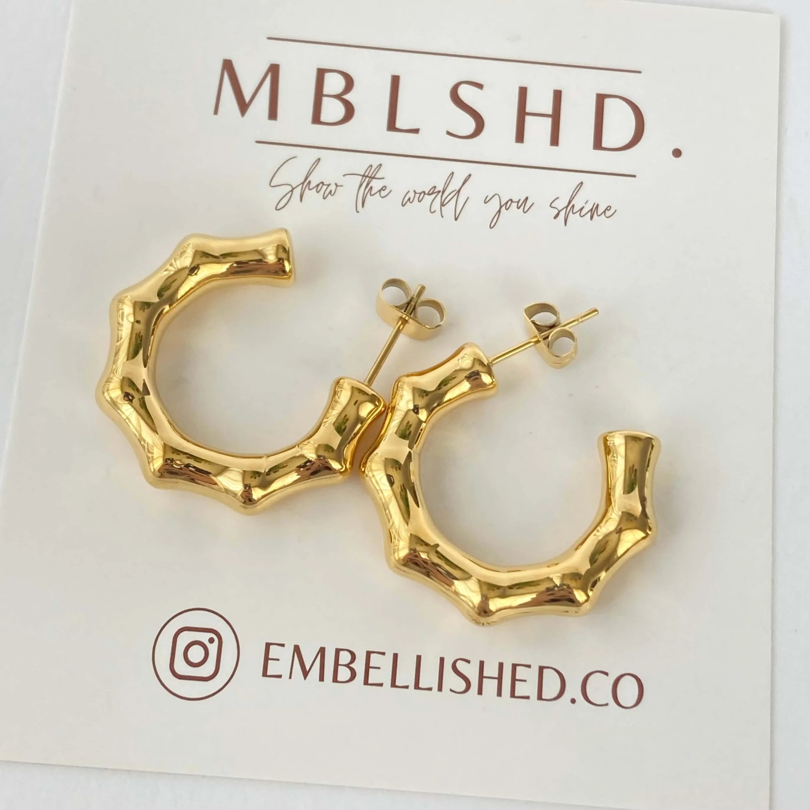 Geometric Bamboo Earrings