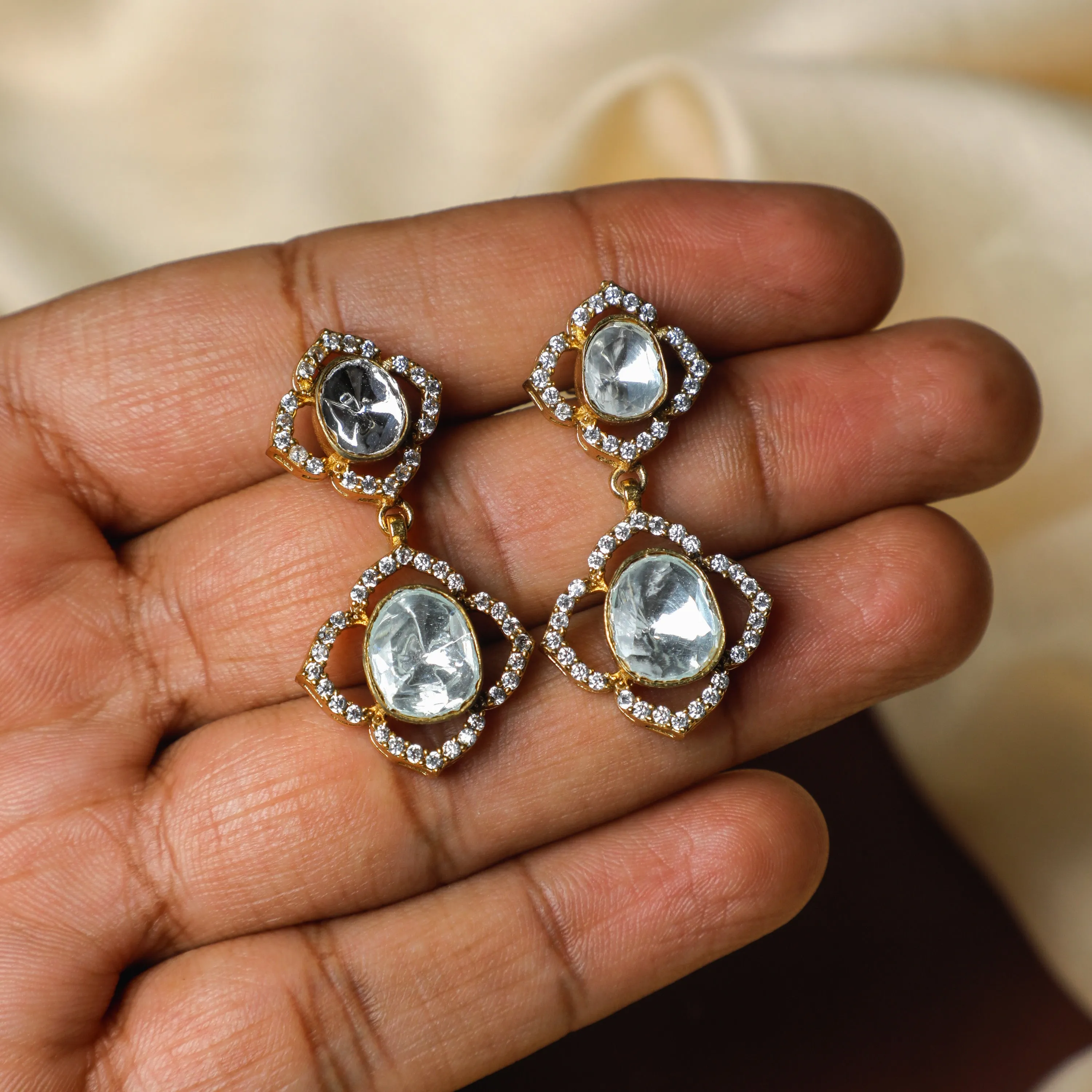 Geometric Diamond Earrings