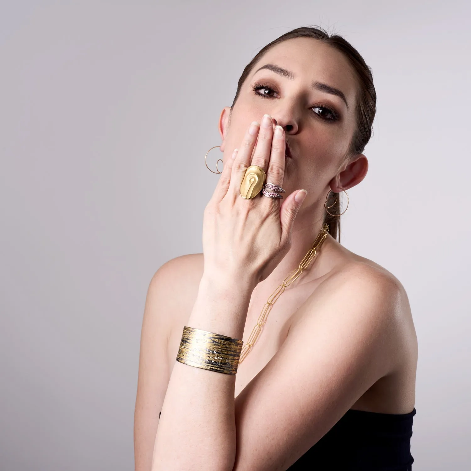 Geometric Gold Wire Earrings
