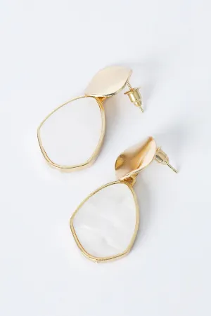 Geometric Pearl Earrings