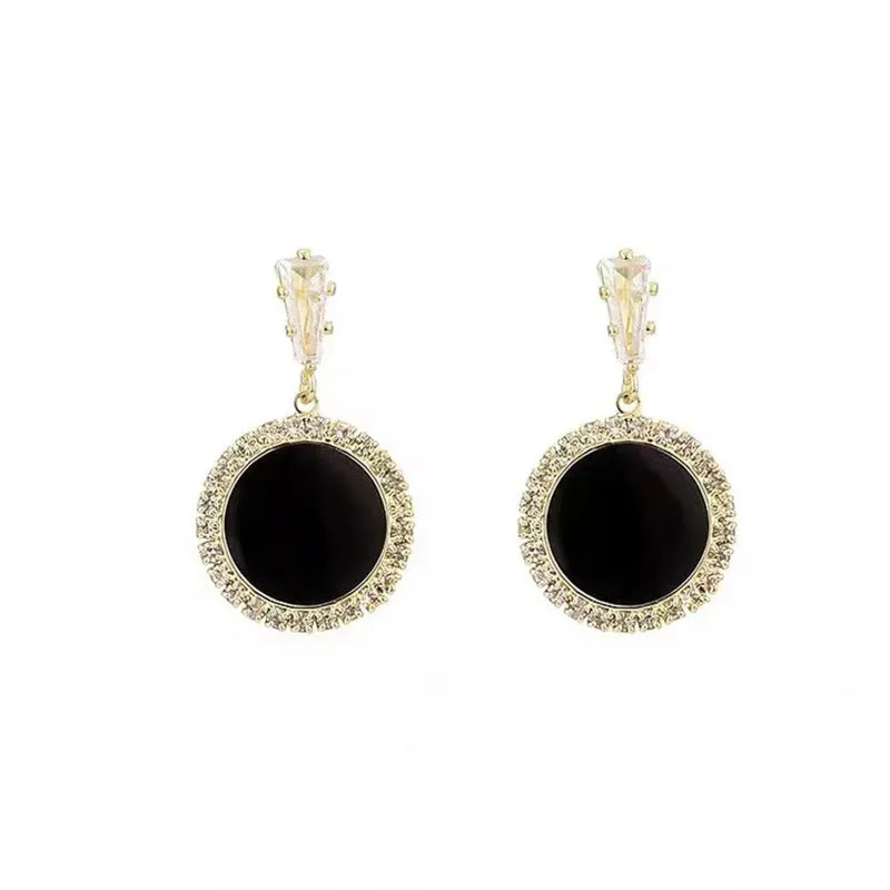 Geometric round earrings