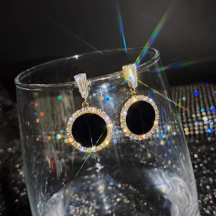 Geometric round earrings
