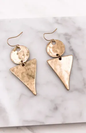 GEOMETRIC SHAPE GOLD EARRINGS